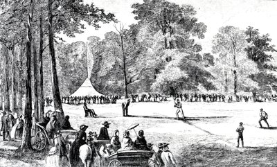 Die erste Konvention der Baseballclubs, New York, 1857 von American School