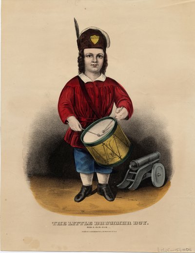 Der kleine Trommlerjunge: rub-a-dub-dub, veröffentlicht von Currier & Ives, ca. 1860 von American School