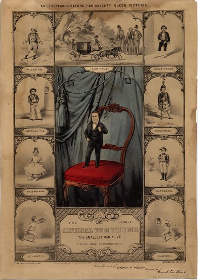 Der ursprüngliche General Tom Thumb: der kleinste lebende Mann von American School
