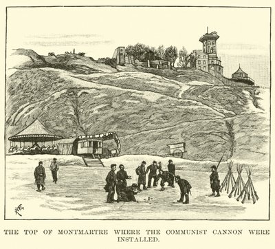 Der Gipfel von Montmartre, wo die kommunistischen Kanonen installiert waren von American School