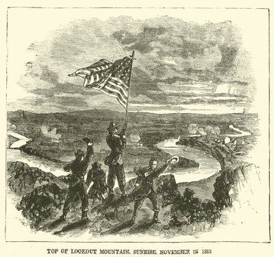 Gipfel des Lookout Mountain, Sonnenaufgang, 25. November 1863, November 1863 von American School
