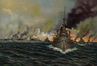US Navy, Seeschlacht von Santiago, 3. Juli 1898 von American School
