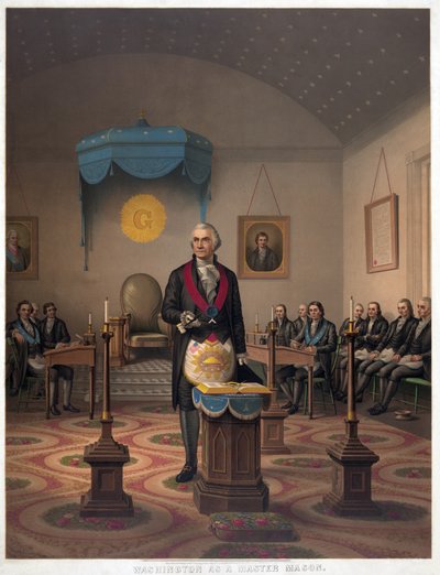 Washington als Freimaurer, veröffentlicht 1870 von American School