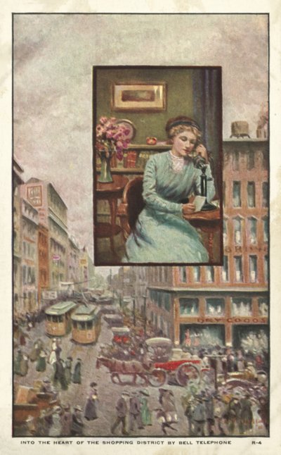Frauen telefonieren ein Geschäft von American School