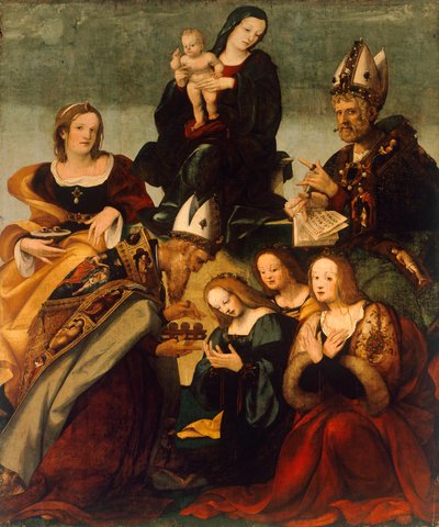 Madonna mit Kind und Heiligen Gregor dem Großen von Amico Aspertini