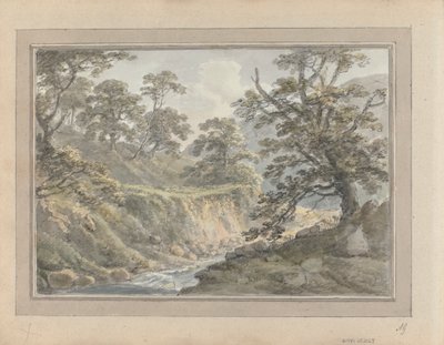 Ansichten in England, Schottland und Wales: Landschaft mit Bach von Amos Green
