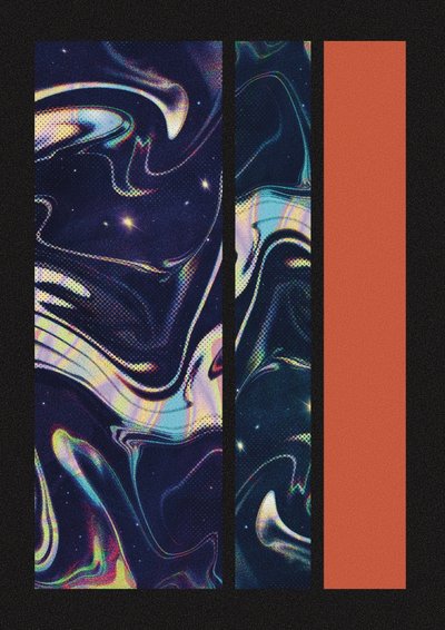 Galaxie-Farbblock von Amy Louise Baker