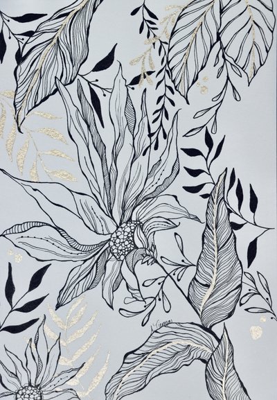 Schwarz Gold Botanicals von Amy Tieman