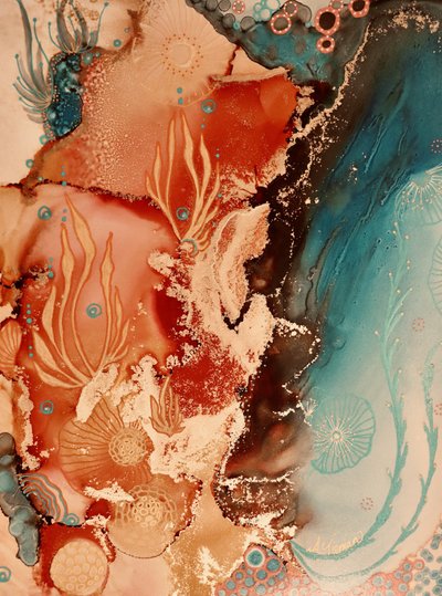 Unterwasser-Riff-Abstraktion von Amy Tieman