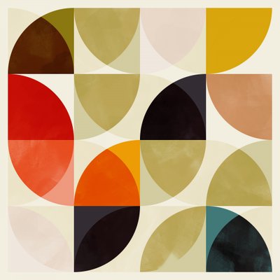 Kreise Nov 19 Beige Viertelkreise Ineinander von Ana Rut Bre