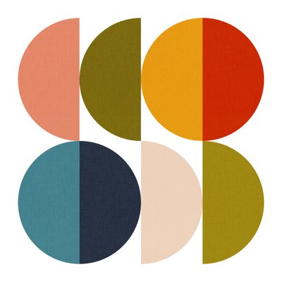 Mid-Century Geometrisches Farbspiel 2 von Ana Rut Bre