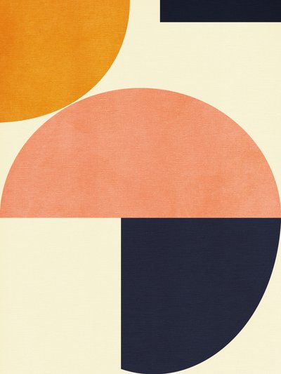 Regenbogen Plus Formen Blau Senf 2 von Ana Rut Bre