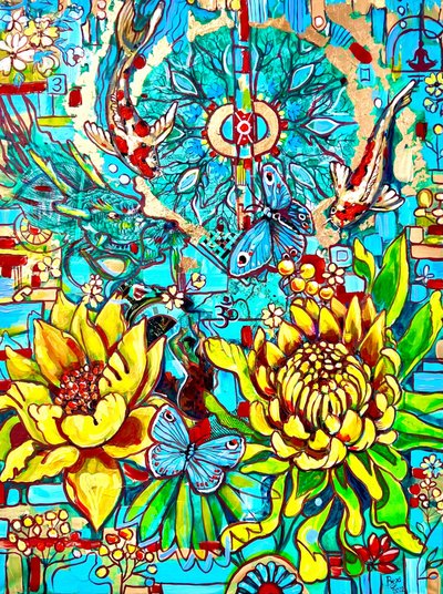 Koi Schmetterlingsblüte von Anda Bieza