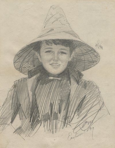Ada Lymon Frau mit großem Hut, 1887 von Anders Leonard Zorn