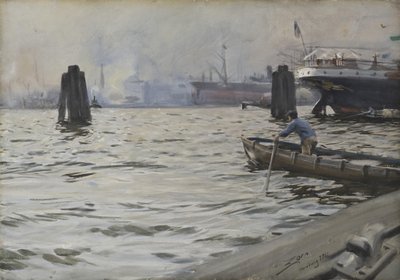Hafen von Hamburg, 1891 von Anders Leonard Zorn