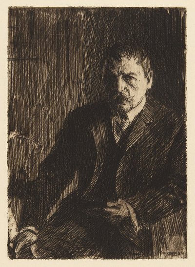 Selbstporträt II, 1904 von Anders Leonard Zorn