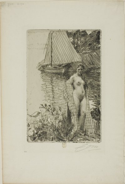 Mein Modell und mein Boot von Anders Leonard Zorn