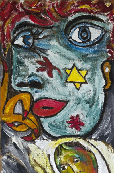 Blaues Mädchen mit Davidstern, 2012 von Ando Gilardi