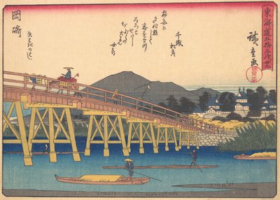 Okazaki, aus der Serie Die dreiundfünfzig Stationen der Tokaido-Straße, frühes 20. Jahrhundert von Ando Hiroshige