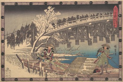 Szene I in Akt XI von Chushingura, ca. 1835 von Ando Hiroshige