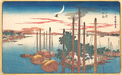Das erste Kuckuckslied des Jahres in Tsukudajima, 1831 von Ando Hiroshige