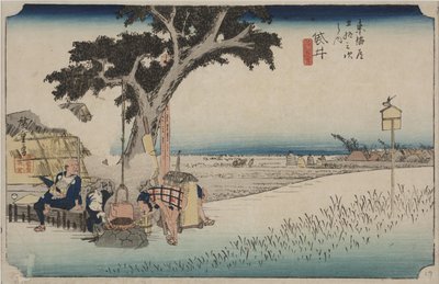 Ein Teestand im Freien von Ando or Utagawa Hiroshige