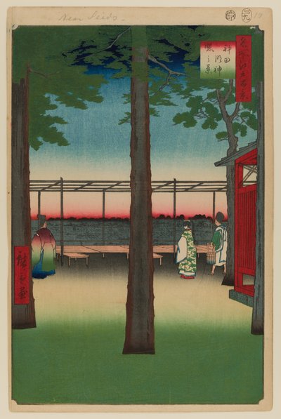 Morgendämmerung am Kanda Myojin Schrein von Ando or Utagawa Hiroshige