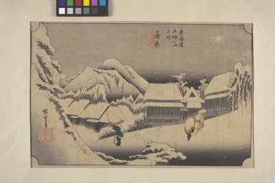 Abendschnee in Kambora von Ando or Utagawa Hiroshige