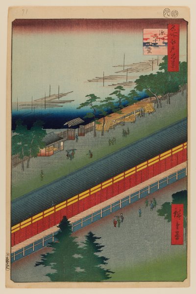 Halle der Dreiunddreißig Buchten, Fukagawa von Ando or Utagawa Hiroshige