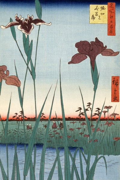 Horikiri Iris Garten von Utagawa Hiroshige von Ando or Utagawa Hiroshige