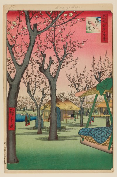 Pflaumengarten, Kamata von Ando or Utagawa Hiroshige