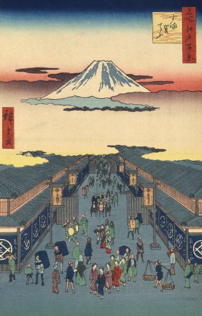 Suruga-cho Straße in Tokio von Ando Hiroshige von Ando or Utagawa Hiroshige