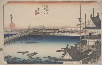 Toyokawa-Brücke von Ando or Utagawa Hiroshige