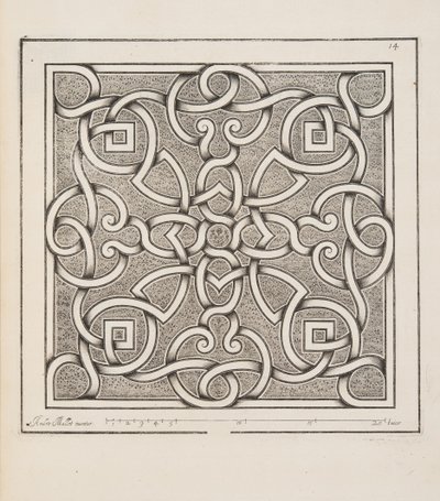 Entwurf für ein Parterre, aus Theatre des Plans et Jardinages, veröffentlicht 1652 von André Mollet