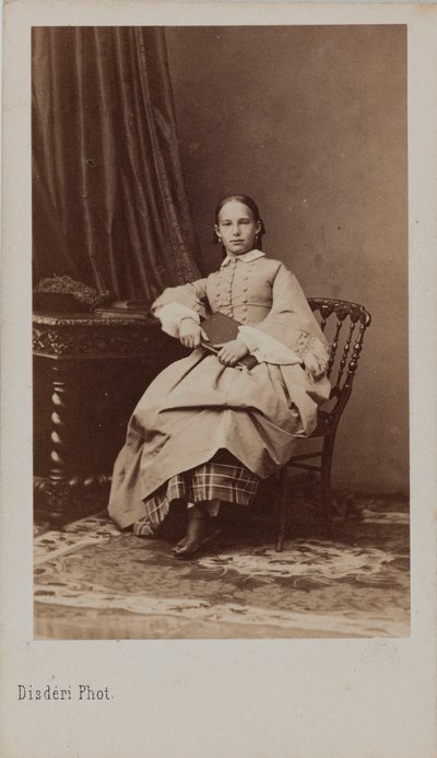 Porträt von Prinzessin Eugenia Maximilianovna von Leuchtenberg 1845-1925, ca. 1865 von Andre Adolphe Eugene Disderi