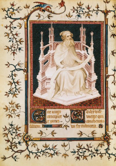 Der Prophet Jesaja, Miniatur aus dem Psalter von Andre Beauneveu