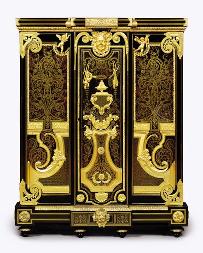 Eine Louis XIV vergoldete kleine Armoire, 1700-10 von Andre Charles Boulle