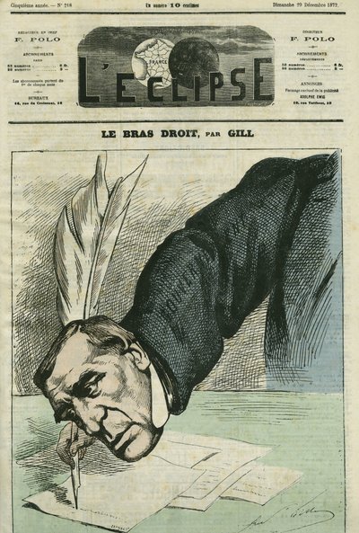 Barthelemy Saint-Hilaire (1805-1895), französischer Philosoph, Journalist und Staatsmann. Titelblatt in „L