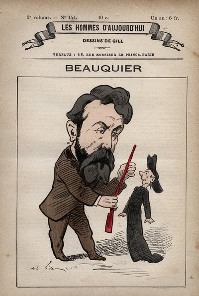 Karikatur von Charles Beauquier, französischer Politiker, aus 