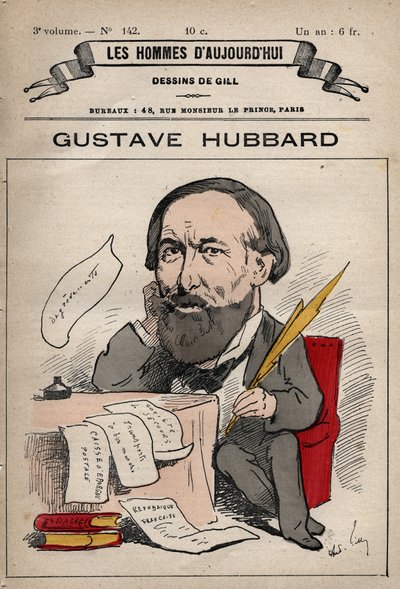 Karikatur von Nicolas Gustave Hubbard (1828-1888) englischer Wirtschaftswissenschaftler aus 