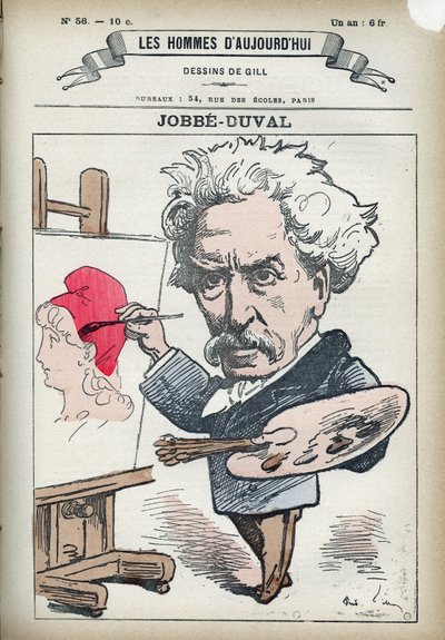 Porträt von Armand Felix Maris Jobbe-Duval (1821-1889), französischer Maler und Politiker. Karikatur von Gill, Paris von Andre Gill