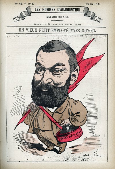 Porträt von Yves Guyot (1843-1928), französischer Politiker, Publizist und Ökonom. Karikatur von Gill, Paris von Andre Gill