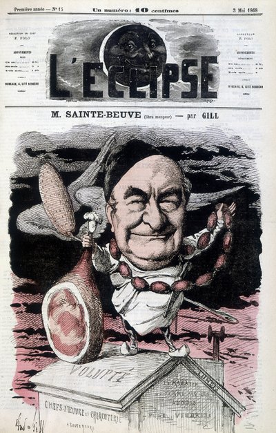 Sainte-Beuve (Freier Esser) - Karikatur von Gill, in „L