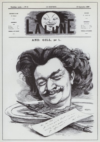 Selbstporträt des französischen Karikaturisten Andre Gill von Andre Gill