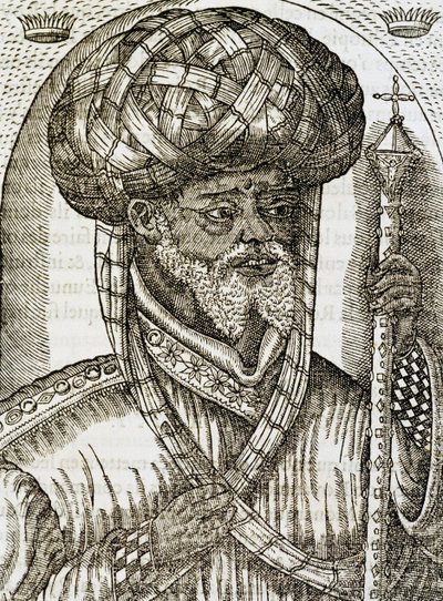 Abessinischer Priester, aus Universal Cosmology, von Andre Thevet (1504-1592), Stich von Andre Thevet