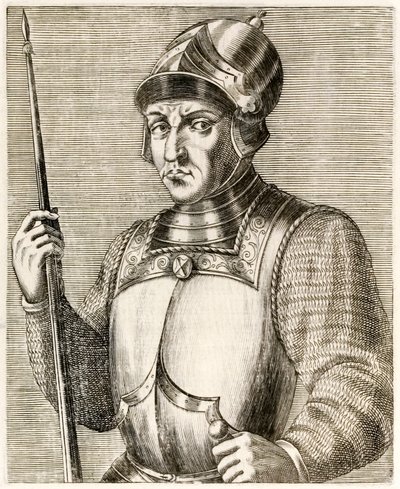 Wilhelm der Eroberer, erster normannischer König von England, aus „Wahre Porträts“ von André Thévet, veröffentlicht 1584 von Andre Thevet