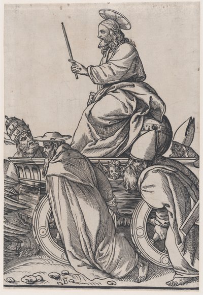 Sektion E: Christus reitet auf einem Triumphwagen, aus Der Triumph Christi, 1836 von Andrea Andreani