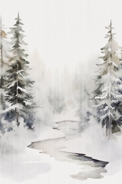 Verschneiter Waldstrom von Andrea Haase