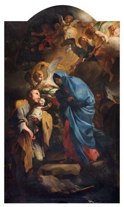 Die Heilige Familie von Andrea Lanzani