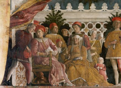 Lodovico Gonzaga und Familie mit Höflingen von Andrea Mantegna